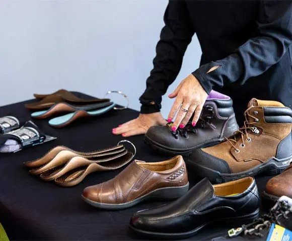 Showing Shoes on Table
