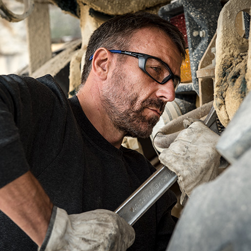 Man working in Bollé Glasses