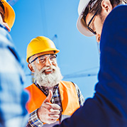 Man working on a contruction site with Bollé Glasses