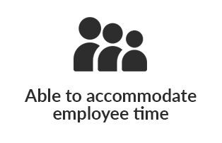 Able to accommodate employee time Image